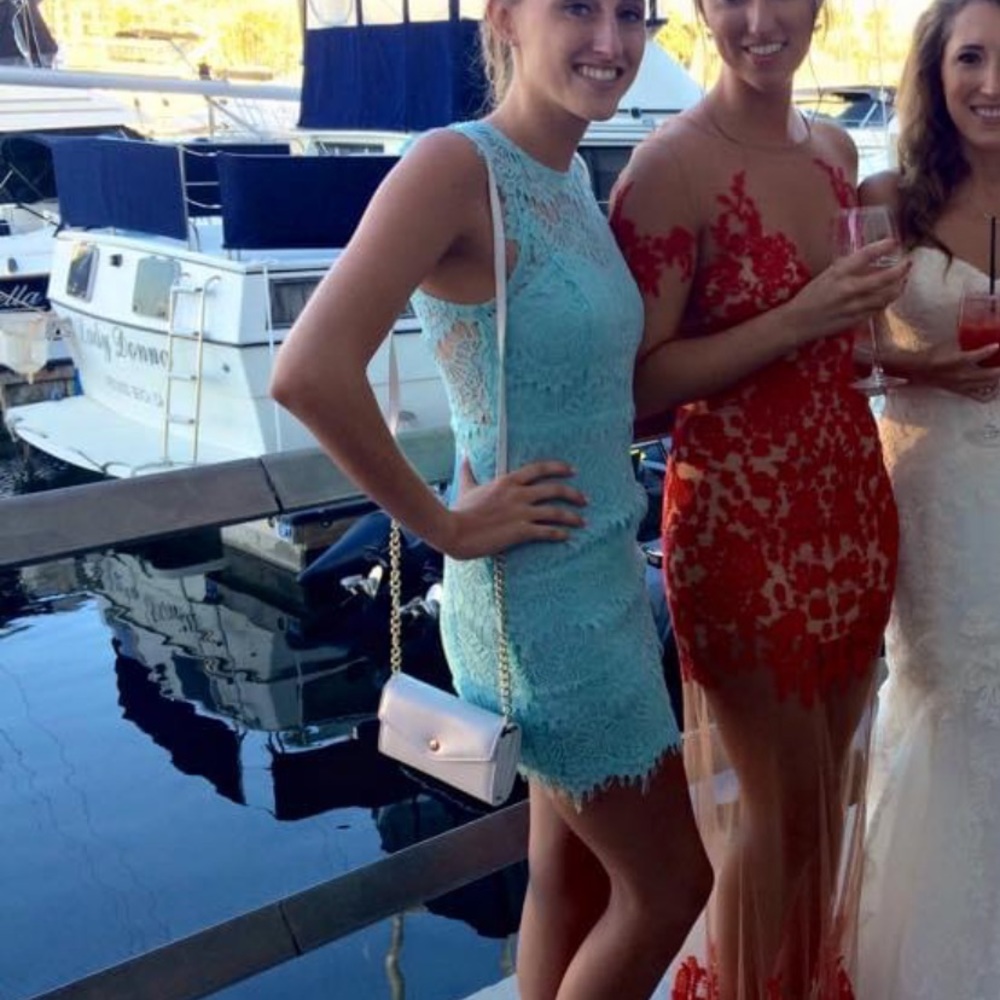 Light blue lace dress